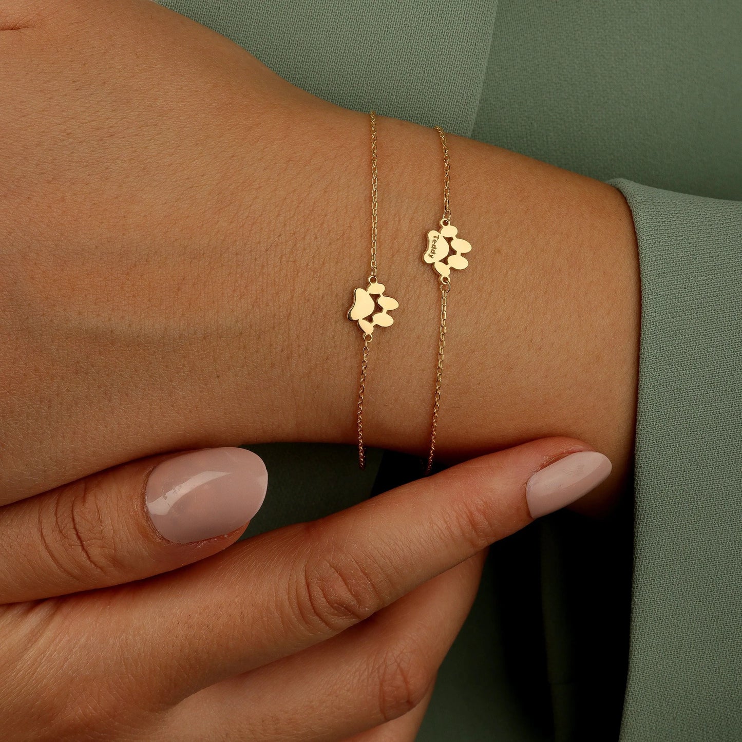 Pulsera de pata personalizada con nombre