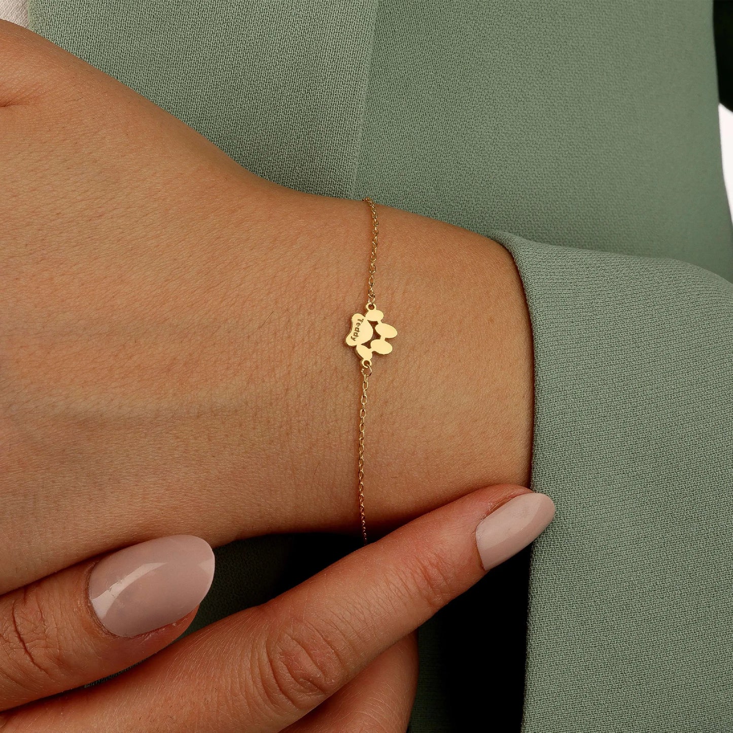 Pulsera de pata personalizada con nombre