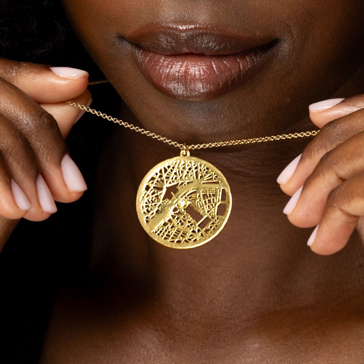 Collar personalizado con mapa