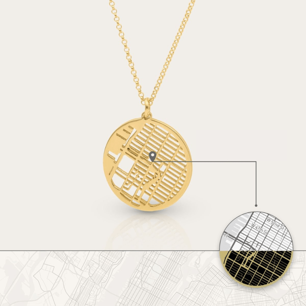 Collar personalizado con mapa
