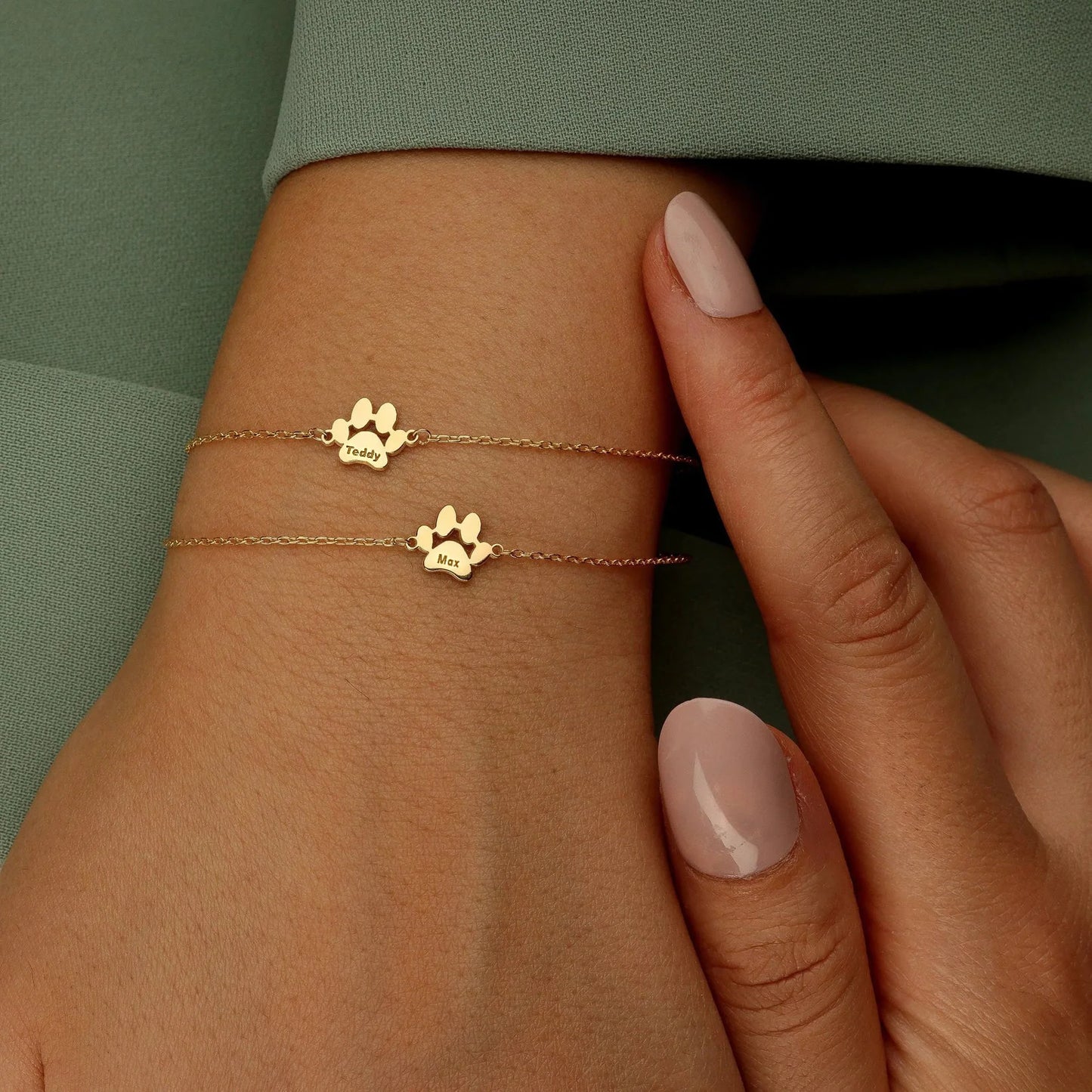 Pulsera de huella personalizada con nombre