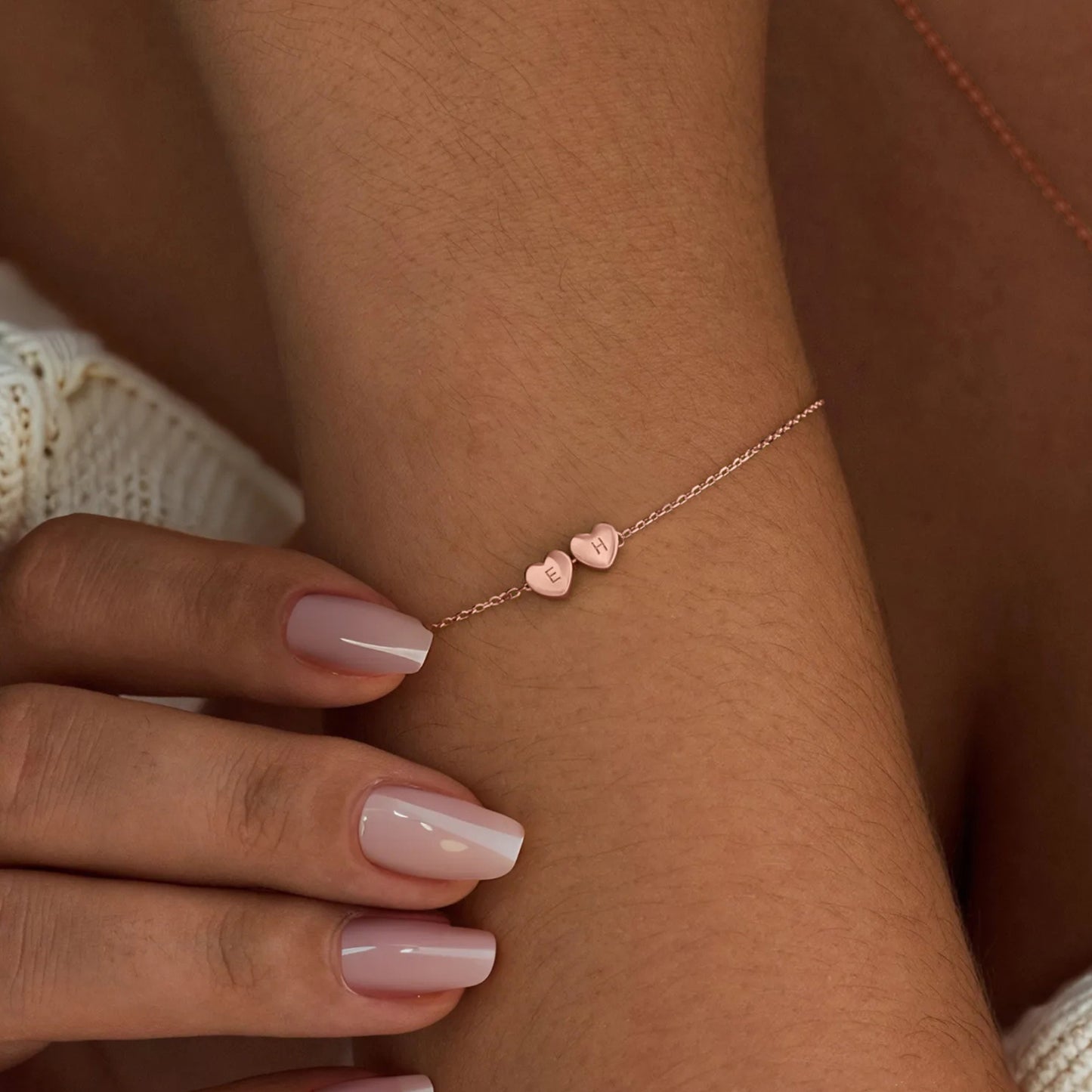 Pulsera personalizada con inicial y corazón