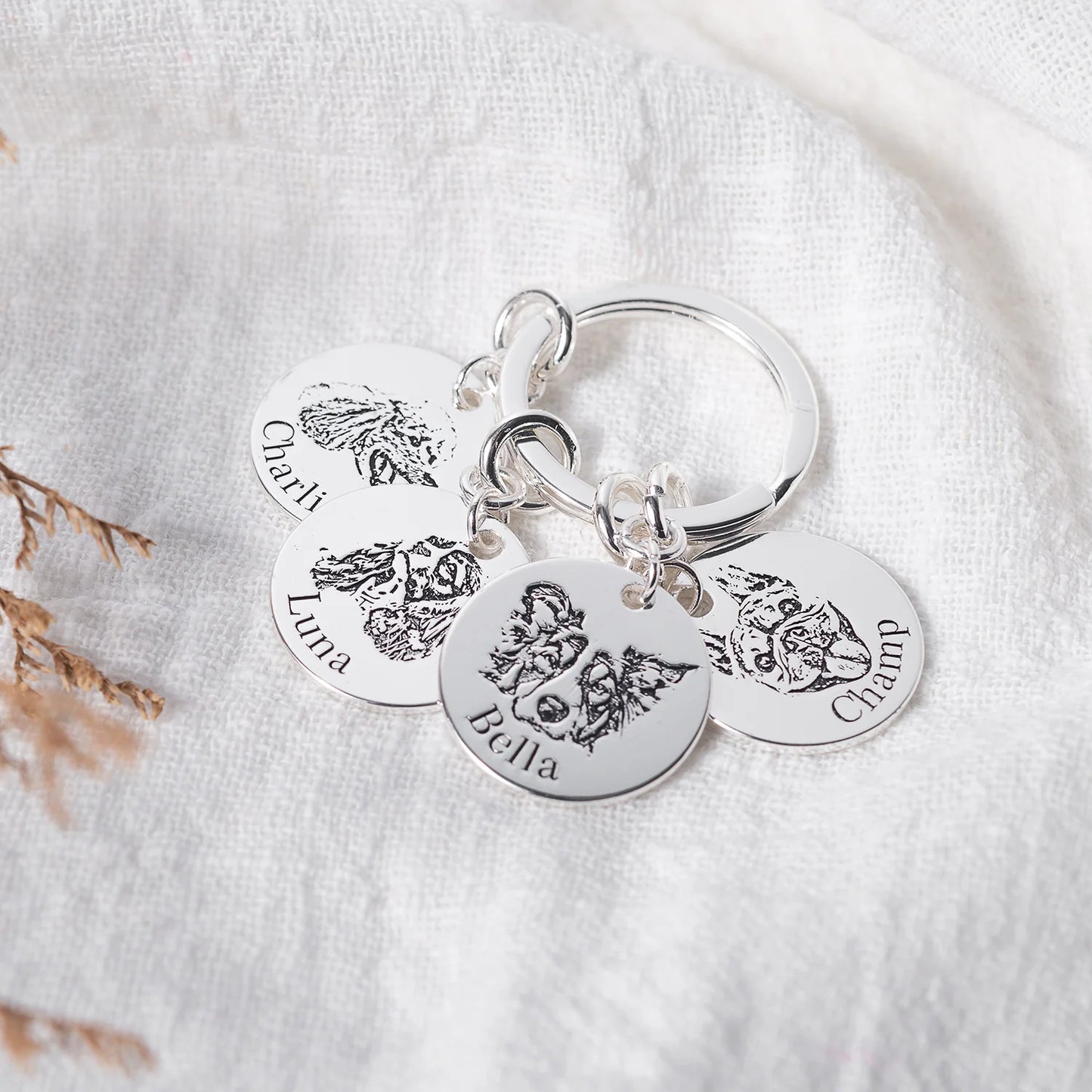 Llavero personalizado con rostro de mascota