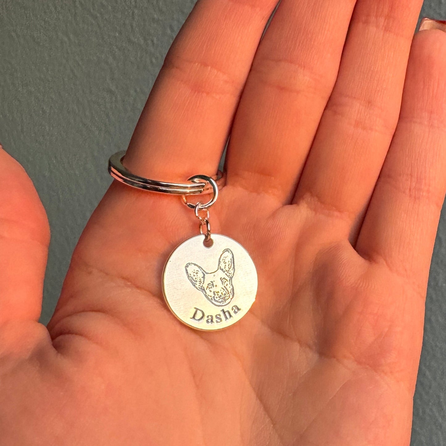 Llavero personalizado con rostro de mascota