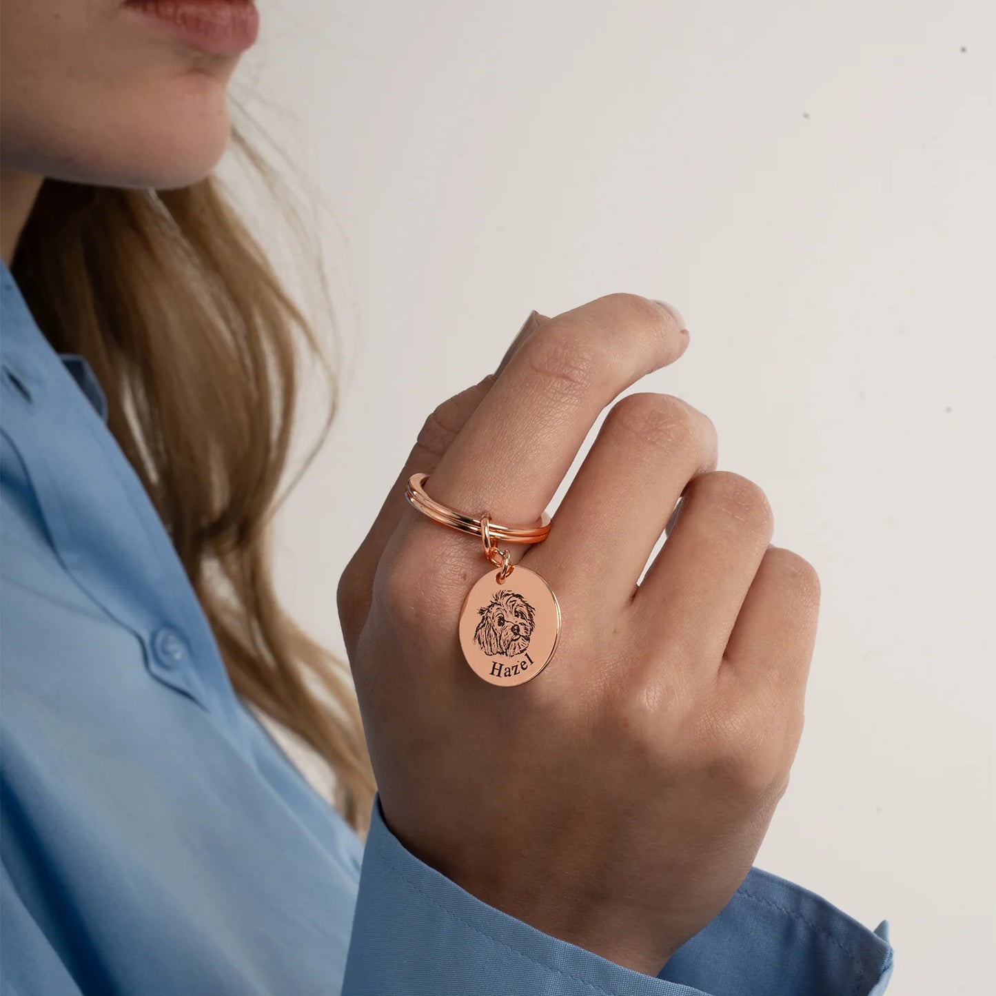 Llavero personalizado con rostro de mascota