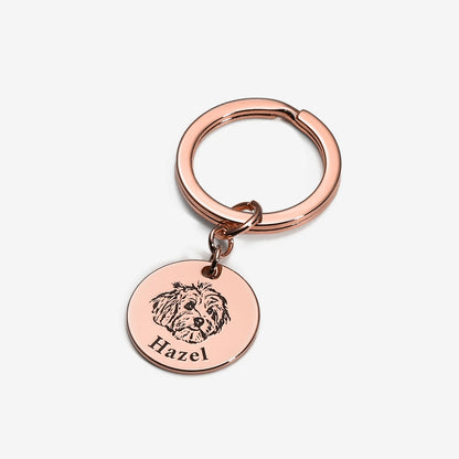 Llavero personalizado con rostro de mascota
